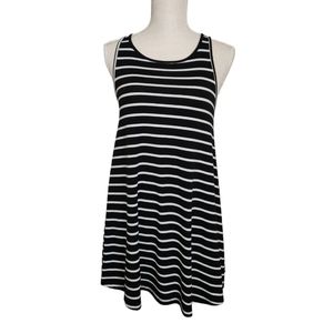 Mossimo Supply Co. Black & White Striped Loose Fitting Dress - XS